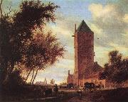 RUYSDAEL, Salomon van Tower at the Road F oil painting on canvas